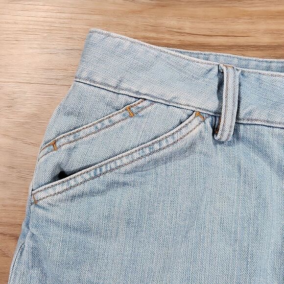 🐞Gap Blue Denim Raw Hemline Stretch Skirt Size 8 - Picture 6 of 11